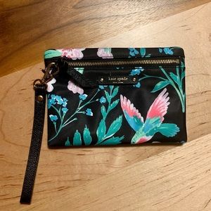 Kate Spade NWOT hummingbird wristlet pouch